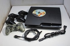 Sony Playstation 3 Slim PS3 CECH-2501A 160GB com GTA V, 3 cabos de controle comprar usado  Enviando para Brazil