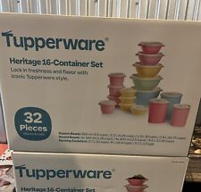 Tupperware Heritage Collection 32 szt. Zestaw do przechowywania żywności 16 pastelowych pojemników Miski na sprzedaż  Wysyłka do Poland