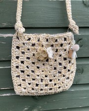 Crocheted crossbody bag for sale  WEST LINTON