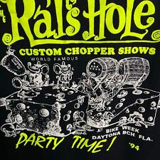 Camiseta Vintage 1994 Rat’s Hole Daytona Bike Week Custom Chopper Show Tamanho G comprar usado  Enviando para Brazil