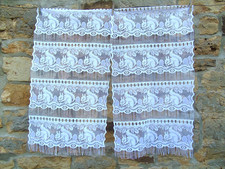 Par francês de cortinas brancas motivo de renda esquilo esquilo 16"" x 41,5"" de cada comprar usado  Enviando para Brazil
