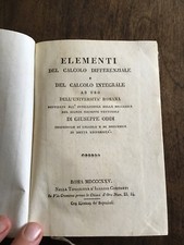 Elementi calcolo differenziale usato  Cagliari