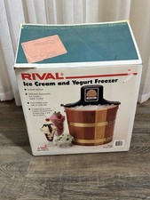 Freezer elétrico de iogurte para sorvete Rival 5 qt madeira modelo 8550 comprar usado  Enviando para Brazil