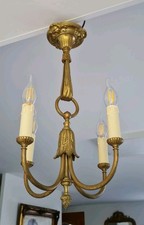 ancien lustre en bronze style Louis XVI / Empire 4 feux Couloir Escalier  comprar usado  Enviando para Brazil