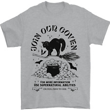 Camiseta Join Our Coven Divertida Halloween Cat Para Hombre 100 % Algodón segunda mano  Embacar hacia Mexico