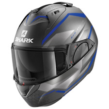 NOVO CAPACETE DE MOTOCICLETA SHARK EVO ES YARI AZUL ANTRACITE FOSCO PRATA RRP $600 🤑 comprar usado  Enviando para Brazil