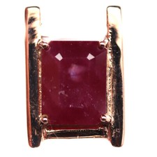 Prata esterlina 925 9 x 12 mm. Pingente de rubi vermelho revestido a ouro rosa comprar usado  Enviando para Brazil