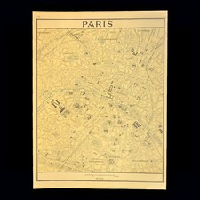 Antique paris map for sale  Willow Grove