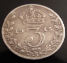 SOLID SILVER Three Pence 1915 Coin Frank Sinatra Las Vegas Rat Pack Legend 3d UK comprar usado  Enviando para Brazil