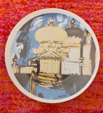 Piatto ceramica serigrafato usato  Roma