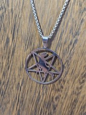 Colar de aço inoxidável Marduk Werewolf Satanic Warmaster pentagrama de metal preto comprar usado  Enviando para Brazil