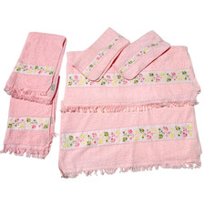 Lote de toalhas vintage WAMSUTTA Heritage rosa flor bordada banho e conjunto de mão comprar usado  Enviando para Brazil