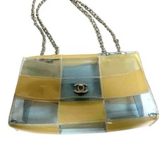 Bolsa de ombro CHANEL Matelasse patchwork aba PVC vinil azul/bege usada RK comprar usado  Enviando para Brazil