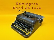Máquina de escrever Remington Rand De Luxe manual de trabalho estojo de couro preto EUA retrô comprar usado  Enviando para Brazil