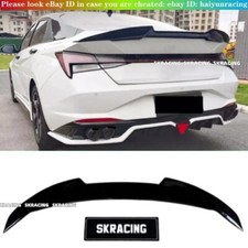 Preto brilhante 2021-2024 para Hyundai Elantra traseira porta-malas spoiler asa lábio comprar usado  Enviando para Brazil