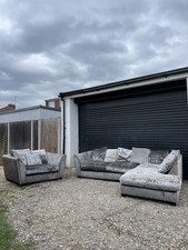 Grey crushed velvet for sale  HARROW