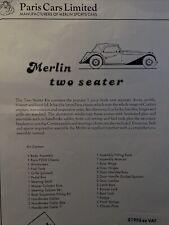 Merlin paris cars for sale  KENDAL