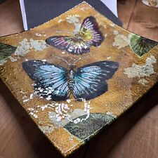 Square glass butterfly for sale  EDENBRIDGE