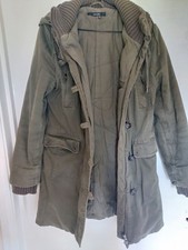 Zara khaki hooded for sale  MANCHESTER