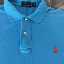Camisa polo masculina azul bebê Ralph Lauren grande logotipo homem pônei vermelho comprar usado  Enviando para Brazil