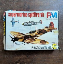 KIT DE AERONAVE MODELO VINTAGE PM SUPERMARINE SPITFIRE VB - 1:72, 1982 comprar usado  Enviando para Brazil