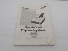 MANUAL DE OPERADOR Y PROGRAMACIÓN CAJA REGISTRADORA SAMSUNG ER-4915, usado segunda mano  Embacar hacia Argentina