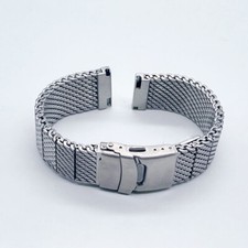 Pulseira masculina tubarão 20 22 24 mm pulseira milanesa ajustável pulseira de relógio pesada, usado comprar usado  Enviando para Brazil