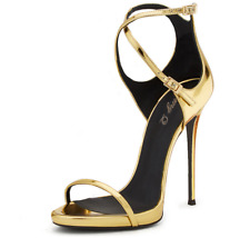 Sapatos femininos de salto alto peep toe alça cruzada sandálias femininas sapatos de festa de casamento comprar usado  Enviando para Brazil