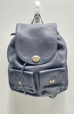 Mochila de couro preta unissex para adultos Coach com tom dourado comprar usado  Enviando para Brazil