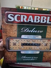 Jeu Société Scrabble DE LUXE Très Bon État plateau alvéolé na sprzedaż  Wysyłka do Poland