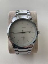 Relógio masculino Curren 8106 prata/branco EXCELENTE ESTADO comprar usado  Enviando para Brazil
