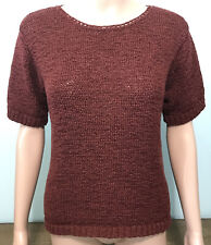 Blusa camiseta feminina Lemon Grass tamanho M malha aberta manga curta vermelha carmesim comprar usado  Enviando para Brazil