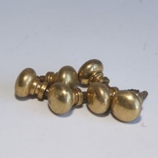 6x  Antique Vintage Small Brass Knobs - 12mm wide x 12mm deep comprar usado  Enviando para Brazil