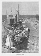 AT THE REGATTA: The Final Heat - Estampa antiga 1888 comprar usado  Enviando para Brazil