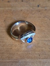 Bague saphir diamants d'occasion Bague saphir diamants d'occasion  Lagnieu