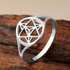 Anel estrela Merkaba geometria sagrada aliança de casamento símbolo místico amuleto joia comprar usado  Enviando para Brazil