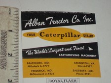 Capa livro de fósforos Allan Tractor inc. Caterpillar revendedor de máquinas pesadas MD. & VA. comprar usado Capa livro de fósforos Allan Tractor inc. Caterpillar revendedor de máquinas pesadas MD. & VA. comprar usado  Enviando para Brazil