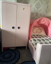 Pink kids bed for sale  GLASGOW