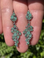 Solid silver emerald for sale  BRIGHTON