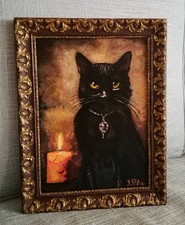 Dipinto olio gatto usato  Voghera