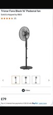 Tristar pedestal fan for sale  BURGESS HILL
