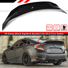 PARA 16-2021 HONDA CIVIC SEDAN V4 BRILHANTE PRETO HIGHKICK DUCKBILL PORTA-MALAS SPOILER ASA, usado comprar usado  Enviando para Brazil