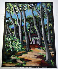 Desenho pastel vintage 12" Shannon Brickey arte paisagem florestal longas árvores cinza II  comprar usado  Enviando para Brazil