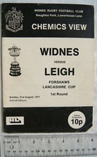 1977 programme widnes for sale  STOKE-ON-TRENT
