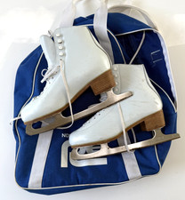 Patins de gelo American Athletic figura branca tamanho EUA 9 com bolsa de skate comprar usado  Enviando para Brazil