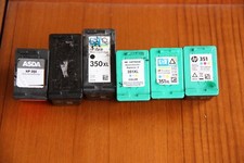 2 x cartuchos coloridos HP 350XL e 350 pretos, 3 x HP 351 - usados e recarregados comprar usado  Enviando para Brazil