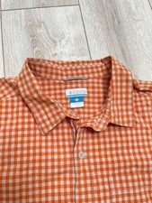 Koszula męska w kratkę nowa pomarańczowa krótki rękaw Columbia L XL na sprzedaż  PL