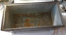 Usado, recipiente de caixa de ferramentas de aço galvanizado vintage sem tampa, 21,5 x 10 x 11 A, ferrugem comprar usado  Enviando para Brazil