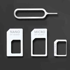 🔥📱 SIM Card Adapter Kit – 4-in-1 Nano & Micro SIM for iPhone & Android!🆕 na sprzedaż  Wysyłka do Poland