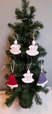 Five handcrafted christmas for sale  PETERBOROUGH